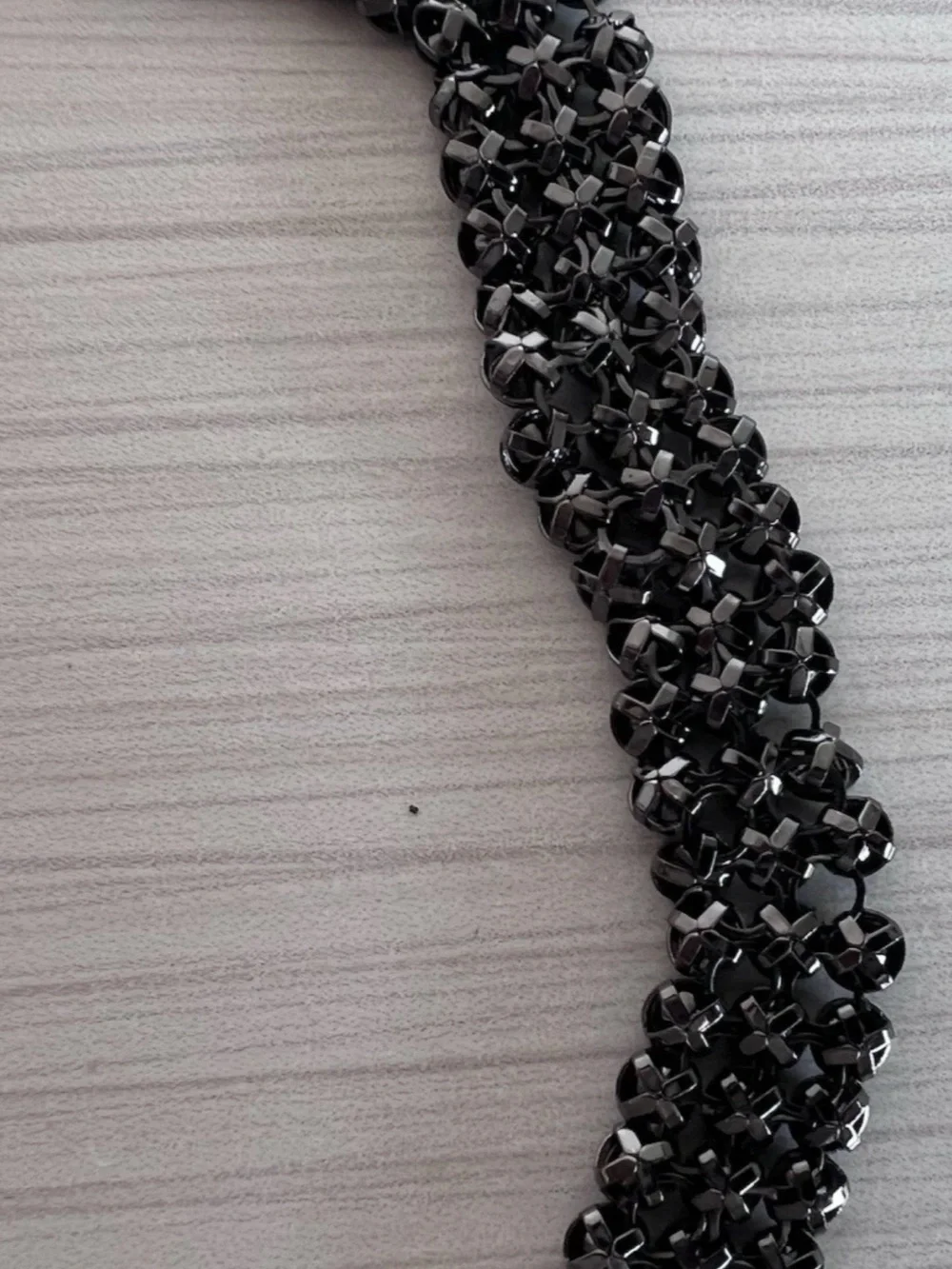 Vintage Black Rhinestone Belt Multi-Row Crystal Chain Waist Jewelry